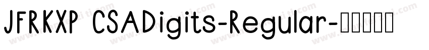 JFRKXP CSADigits-Regular字体转换